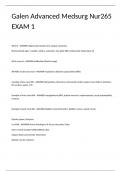 Galen Advanced Medsurg Nur265 EXAM 1