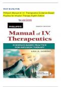 TEST BANK FOR Phillips's Manual of I.V. Therapeutics Evidence-Based Practice for Infusion Therapy (8Th Edition 2024) by Lisa Gorski|| NEWEST UPDATE|| WITH DETAILED ANSWERS