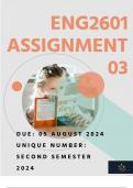 ENG2601 ASSIGNMENT 3 |  SEMESTER 2  | DUE 05 AUGUST 2024   |