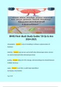 BMIS Final -Buck Study Guide/ 50 Qs & Ans 2024-2025.  