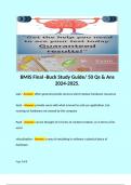 BMIS Final -Buck Study Guide/ 50 Qs & Ans 2024-2025. 