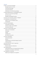 Samenvatting crossculturele psychologie