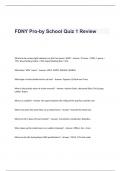 FDNY Pro-by School Quiz 1 Review Questions and Answers