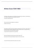 Written Exam  Questions and Answers-FDNY RMO