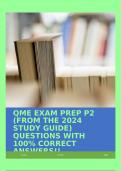 QME EXAM PREP P2 (FROM THE 2024 STUDY GUIDE) QUESTIONS WITH 100% CORRECT ANSWERS!!