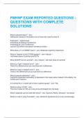  PMHNP EXAM REPORTED QUESTIONS - QUESTIONS WITH COMPLETE SOLUTIONS