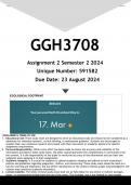 GGH3708 Assignment 2 (ANSWERS) Semester 2 2024 - DISTINCTION GUARANTEED