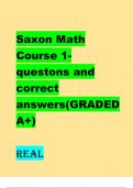 Saxon Math Course 1- questons and correct answers(GRADED A+)