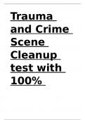 Trauma and Crime Scene Cleanup test with 100- correct answers