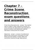 Chapter 7 - Crime Scene Reconstruction exam questions and answers