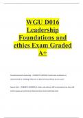 WGU D016 EXAM BUNDLE QUESTIONS & ANSWERS