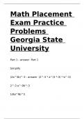 Math Placement Exam Practice Problems Georgia State University