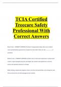 TCIA Certified Treecare Safety Professional With Correct Answers.