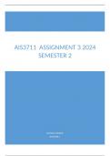 AIS3711  ASSIGNMENT 3  ANSWERS FOR  SEMESTER 2 OF 2024(PRESCRIBED BOOK & STUDY GUIDE USED) Whatsapp //wa.me/27639110630