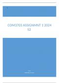 COM3703  ASSIGNMENT 1  ANSWERS FOR  SEMESTER 2 OF 2024(PRESCRIBED BOOK & STUDY GUIDE USED) Whatsapp //wa.me/27639110630