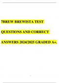 7BREW BREWISTA TEST QUESTIONS AND CORRECT ANSWERS 2024/2025 GRADED A+.