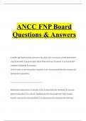 ANCC FNP Board Questions & Answers.