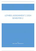 LCP4801  ASSIGNMENT 2  ANSWERS 2024 SEMESTER 2 (PRESCRIBED BOOK & STUDY GUIDE USED) Whatsapp //wa.me/27639110630