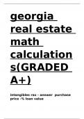 georgia real estate math calculations(GRADED A+)