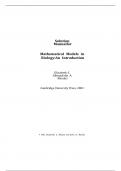 Elizabeth S. Allman, John A. Rhodes - Mathematical models in biology_ solution manual