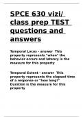 SPCE 630 vizi class prep TEST questions and answers.