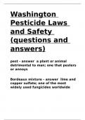 Washington Pesticide Laws and Safety (questions and answers).