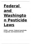 Federal and Washington Pesticide Laws.