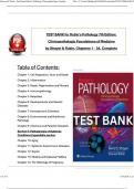 Test Bank - Rubin's Pathology: Clinicopathologic Foundations of Medicine 7th Edition by Strayer, All 34 Chapters Covered, Verified Latest Edition