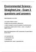 Environmental Science - StraighterLine - Exam 3 questions and answers