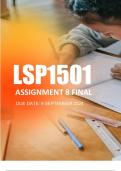 LSP1501 Assignment 8 2024| Due 29 September 2024