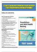 TEST BANK For Foundations and Adult Health Nursing 9th Edition Cooper and Gosnell, ISBN:9780323812054 All 58 Chapters Covered, Verified Latest Edition