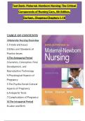 TEST BANK - Davis Advantage for Maternal-Newborn Nursing: The Critical Components of Nursing Care, 4th Edition by Durham & Chapman ISBN: 978-1719645737, All 19 Chapters Covered, Verified Latest Edition