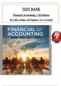 Test Bank for Financial Accounting 11th Edition by Libby & Hodge, ISBN: 9781264229734, All 13 Chapters Covered, Verified Latest Edition