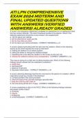 ATI LPN COMPREHENSIVE EXAM 2024 MIDTERM AND FINAL UPDATED QUESTIONS WITH ANSWERS (VERIFIED ANSWERS) ALREADY GRADED