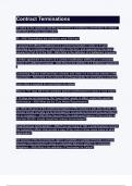 Contract Terminations questions and correct answers (elaborations) with 100% accurate , verified , latest fully updated , 2024/2025 ,already passed , graded a+, complete solutions guarantee distinctions rationales| 5-star rating