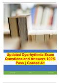 Updated Dysrhythmia Exam Questions and Answers 100% Pass | Graded A+