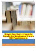 Updated Basic Dysrhythmia-Relias Exam Review Questions and Answers 100% Pass | Graded A+