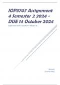  IOP3707 Assignment 4 Semester 2 2024 - DUE 14 October 2024