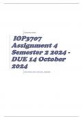 IOP3707 Assignment 4 Semester 2 2024 - DUE 14 October 2024