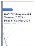  IOP3707 Assignment 4 Semester 2 2024 - DUE 14 October 2024