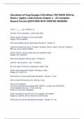  Calculation of Drug Dosages 12th Edition TEST BANK 2024 by Sheila J. Ogden, Linda Fluharty Chapter 1 - 19 |Complete Newest Version QUESTIONS WITH VERIFIED ANSWERS