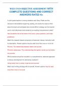 WGU C910 OBJECTIVE ASSESSMENT WITH COMPLETE QUESTIONS AND CORRECT ANSWERS RATED A+