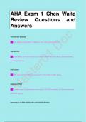 NURS 612 AHA Exams Questions and Answers