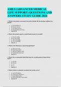 AMLS (ADVANCED MEDICAL  LIFE SUPPORT) QUESTIONS AND  ANSWERS STUDY GUIDE 2024