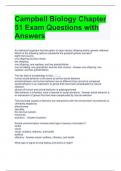 Campbell Biology Chapter 51 Exam Questions with Answers