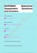 NUR3066C Abdominal  Assessment Questions  and Answers