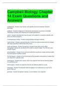 Campbell Biology Chapter 14 Exam Questions and Answers