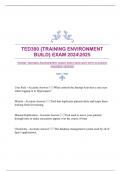 TED300 {TRAINING ENVIRONMENT BUILD} EXAM 20242025 WITH ACCURATE ANSWERS|VERIFIED