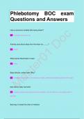 Phlebotomy BOC exam Questions and Answers