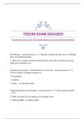 TED300 EXAM 20242025 WITH GUARANTEED ACCURATE ANSWERS|VERIFIED